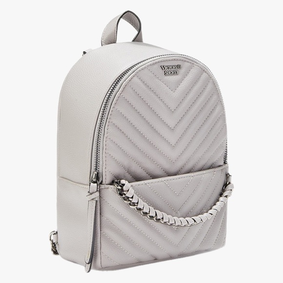 Victoria's Secret Handbags - Victorias Secret Gray Quilted Mini Backpack
